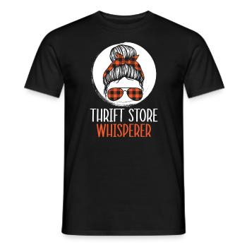 Thrift Store Whisperer Thrifting Bargain Hunting - Men's T-Shirt - black - Front - AI Model Male 178 light (178cm)