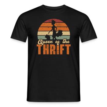 Königin der Sparsamkeit Sparsame Schnäppchenjagd - Männer T-Shirt - Schwarz - Vorne - AI Model Male 178 light (178cm)