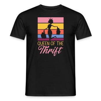 Königin der Sparsamkeit Sparsame Schnäppchenjagd - Männer T-Shirt - Schwarz - Vorne - AI Model Male 178 light (178cm)