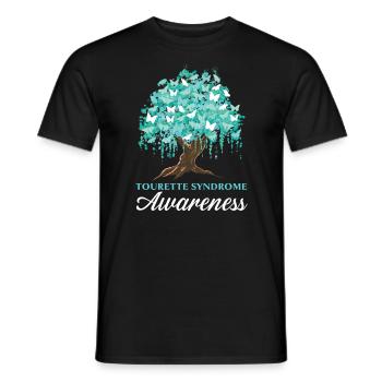 Tourette-Syndrom Bewusstsein Teal Ribbon Disorder - Männer T-Shirt - Schwarz - Vorne - AI Model Male 178 light (178cm)