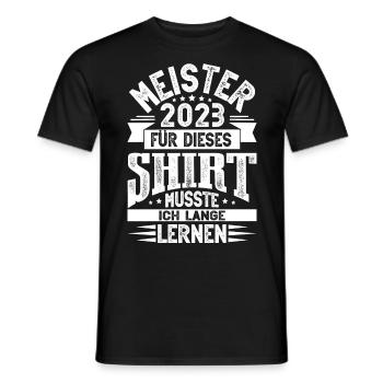 Meister 2023 Meisterprüfung Meisterbrief - Männer T-Shirt - Schwarz - Vorne - AI Model Male 178 light (178cm)