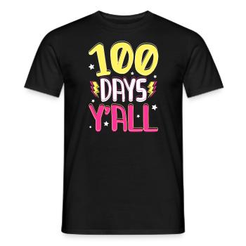 Alles Gute zum 100. Schultag Lehrer Student Educator - Männer T-Shirt - Schwarz - Vorne - AI Model Male 178 light (178cm)