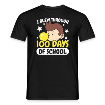 Ich habe 100 Tage Schule Bubble Gum Lover durchgepustet - Männer T-Shirt - Schwarz - Vorne - AI Model Male 178 light (178cm)