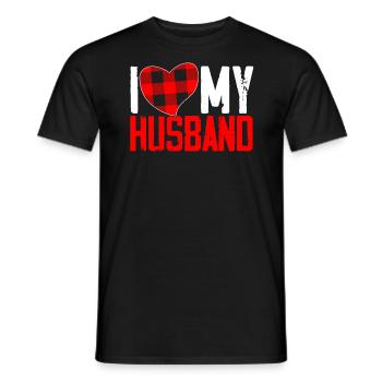Ich liebe meinen Mann Valentinstag Hochzeit Amor Liebe - Männer T-Shirt - Schwarz - Vorne - AI Model Male 178 light (178cm)