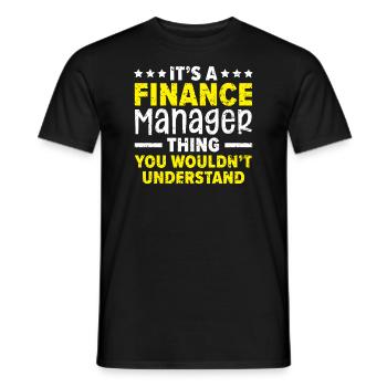 Une chose du directeur financier que vous ne comprendriez pas - T-shirt homme - noir - Devant - AI Model Male 178 light (178cm)