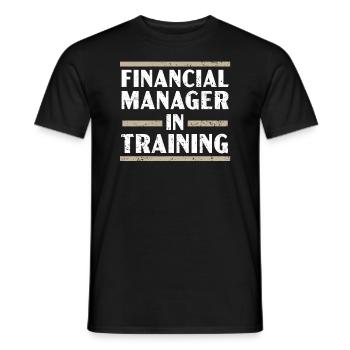 Responsable Financier En Formation Métier - T-shirt homme - noir - Devant - AI Model Male 178 light (178cm)