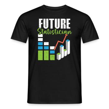 Future Statistician Data Analyst Job Statistics - Men's T-Shirt - black - Front - AI Model Male 178 light (178cm)