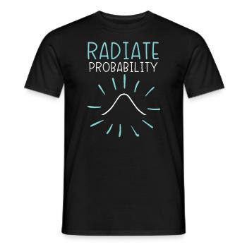 Radiate Probability Statistics Job Statistician - Men's T-Shirt - black - Front - AI Model Male 178 light (178cm)
