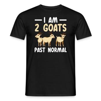 Ich bin 2 Ziegen vorbei Normal Ranch Farm Tier - Männer T-Shirt - Schwarz - Vorne - AI Model Male 178 light (178cm)
