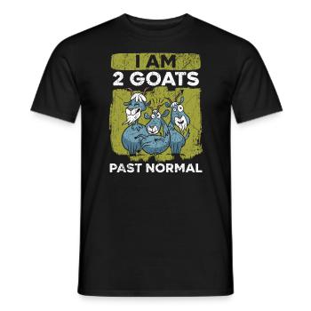 Ich bin 2 Ziegen vorbei Normal Ranch Farm Tier - Männer T-Shirt - Schwarz - Vorne - AI Model Male 178 light (178cm)