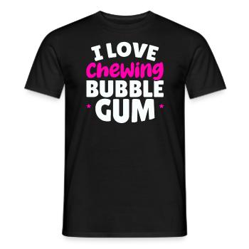 Ich liebe es, Kaugummi-Liebhaber-Kaugummi-Nahrung zu kauen - Männer T-Shirt - Schwarz - Vorne - AI Model Male 178 light (178cm)