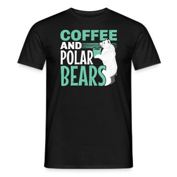 Café et ours polaires Ours de glace animal arctique - T-shirt homme - noir - Devant - AI Model Male 178 light (178cm)