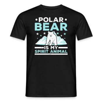 Eisbär ist mein Geist Tier Eisbär Liebhaber - Männer T-Shirt - Schwarz - Vorne - AI Model Male 178 light (178cm)