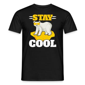 Bleiben Sie kühler Eisbär-arktischer Tier-Eisbär-Liebhaber - Männer T-Shirt - Schwarz - Vorne - AI Model Male 178 light (178cm)