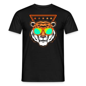 Tiger Whisperer Wildlife Animal Zoo Zoowärter - Männer T-Shirt - Schwarz - Vorne - AI Model Male 178 light (178cm)