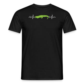 Alligator Herzschlag Zookeeper Krokodilliebhaber - Männer T-Shirt - Schwarz - Vorne - AI Model Male 178 light (178cm)