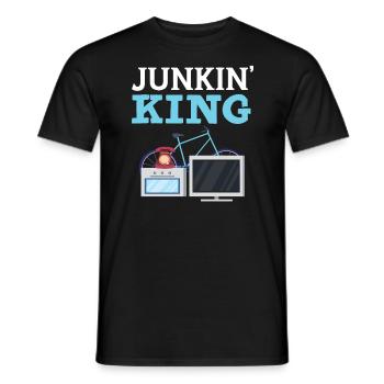 Junkin' King Antique Collector Antique Lover - Men's T-Shirt - black - Front - AI Model Male 178 light (178cm)