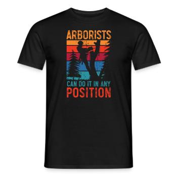 Les arboriculteurs peuvent le faire dans n’importe quelle position Wood Whisperer - T-shirt homme - noir - Devant - AI Model Male 178 light (178cm)