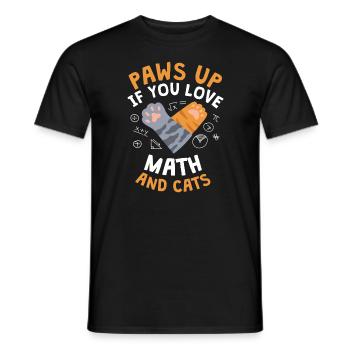 Math And Cats Math Kitten Cats - Men's T-Shirt - black - Front - AI Model Male 178 light (178cm)