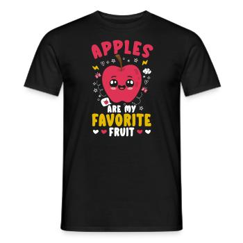 Apple Picking Squad Apple Fruit Lover Apple - Men's T-Shirt - black - Front - AI Model Male 178 light (178cm)