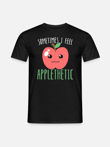 Parfois, je me sens amoureux des pommes Applethetic - T-shirt homme - noir