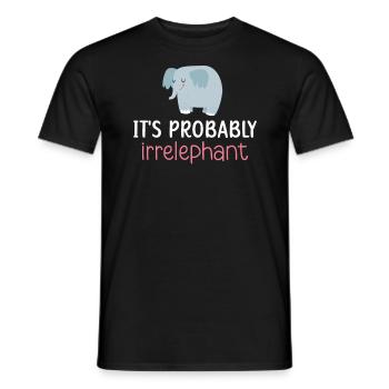 C’est probablement Irrelephant Elephant Zookeeper - T-shirt homme - noir - Devant - AI Model Male 178 light (178cm)