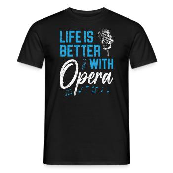 La vie est meilleure avec l’opéra théâtre chanteur d’opéra - T-shirt homme - noir - Devant - AI Model Male 178 light (178cm)