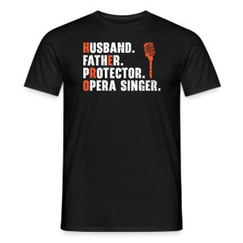Mari Père Protecteur Chanteur d’opéra Chant - T-shirt homme - noir - Devant - AI Model Male 178 light (178cm)