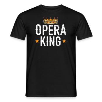 Opéra King Musique Voix Théâtre Chanteur d’opéra - T-shirt homme - noir - Devant - AI Model Male 178 light (178cm)