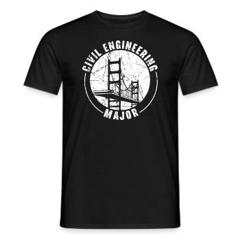 Bauingenieurwesen Hauptfach Bauingenieur - Männer T-Shirt - Schwarz - Vorne - AI Model Male 178 light (178cm)