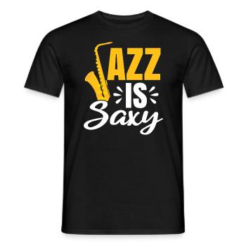 Jazz Is Saxy Saxophone Saxophoniste Musicien - T-shirt homme - noir - Devant - AI Model Male 178 light (178cm)