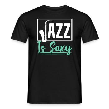 Jazz est saxophoniste saxophoniste saxy musicien - T-shirt homme - noir - Devant - AI Model Male 178 light (178cm)