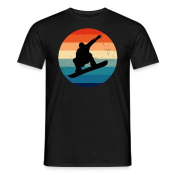 Snowboarder Snowboard Sports d’hiver masculins - T-shirt homme - noir - Devant - AI Model Male 178 light (178cm)
