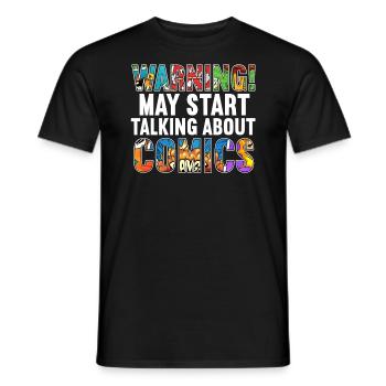 Comics Collector Comic Reader Fictional Characters - Men's T-Shirt - black - Front - AI Model Male 178 light (178cm)
