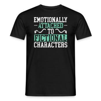 Émotionnellement attaché aux personnages de fiction Bande dessinée - T-shirt homme - noir - Devant - AI Model Male 178 light (178cm)