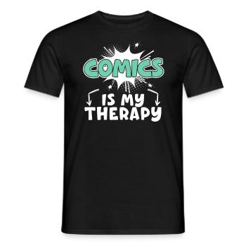 Comics Collector Comic Reader Fictional Characters - Men's T-Shirt - black - Front - AI Model Male 178 light (178cm)