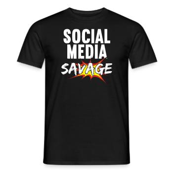 Social Media Savage Job Gestionnaire de médias sociaux - T-shirt homme - noir - Devant - AI Model Male 178 light (178cm)