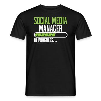 Profession de médias sociaux Gestionnaire de médias sociaux - T-shirt homme - noir - Devant - AI Model Male 178 light (178cm)