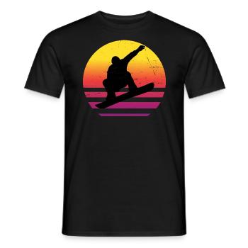 Damen Snowboarder Wintersport Snowboarding - Männer T-Shirt - Schwarz - Vorne - AI Model Male 178 light (178cm)