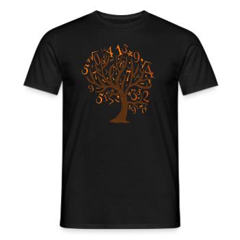 Math tree Math tree Mathematics - Men's T-Shirt - black - Front - AI Model Male 178 light (178cm)