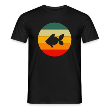Ozean Tier Geschenk Retro Siamesischer Kampffisch - Männer T-Shirt - Schwarz - Vorne - AI Model Male 178 light (178cm)
