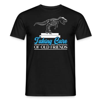 Prendre soin de vieux amis Musée Whisperer - T-shirt homme - noir - Devant - AI Model Male 178 light (178cm)