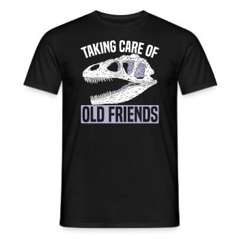 Prendre soin de vieux amis Musée Whisperer - T-shirt homme - noir - Devant - AI Model Male 178 light (178cm)