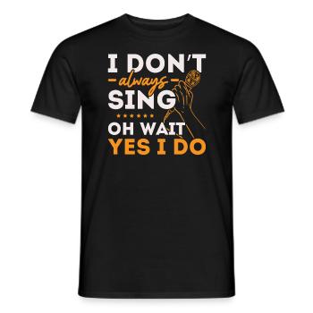 Je ne chante pas toujours Oh attends oui je fais de la musique musicale - T-shirt homme - noir - Devant - AI Model Male 178 light (178cm)