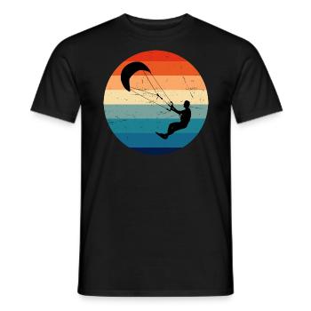 Kitesurf Kite Kitesurfer Kitesurfing Kitesurfen - T-shirt homme - noir - Devant - AI Model Male 178 light (178cm)