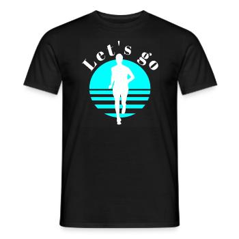 Runner - Männer T-Shirt - Schwarz - Vorne - AI Model Male 178 light (178cm)