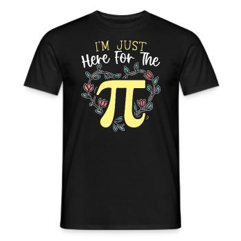 Je suis juste ici pour le Pi Math Teacher Pi Day - T-shirt homme - noir - Devant - AI Model Male 178 light (178cm)