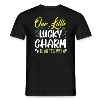 Notre petit porte-bonheur est en route Saint-Patrick - T-shirt homme - noir - Devant - AI Model Male 178 light (178cm)