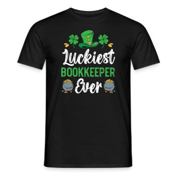 Le comptable le plus chanceux de tous les temps de la Saint-Patrick - T-shirt homme - noir - Devant - AI Model Male 178 light (178cm)