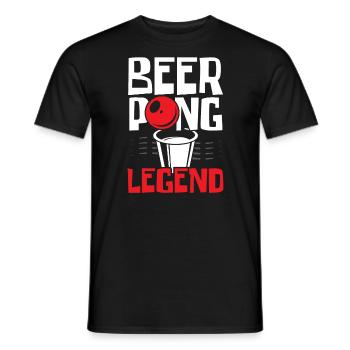 Beer Pong Legend Alcohol Drinking Game Beer Pong - Men's T-Shirt - black - Front - AI Model Male 178 light (178cm)